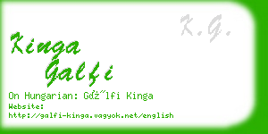 kinga galfi business card